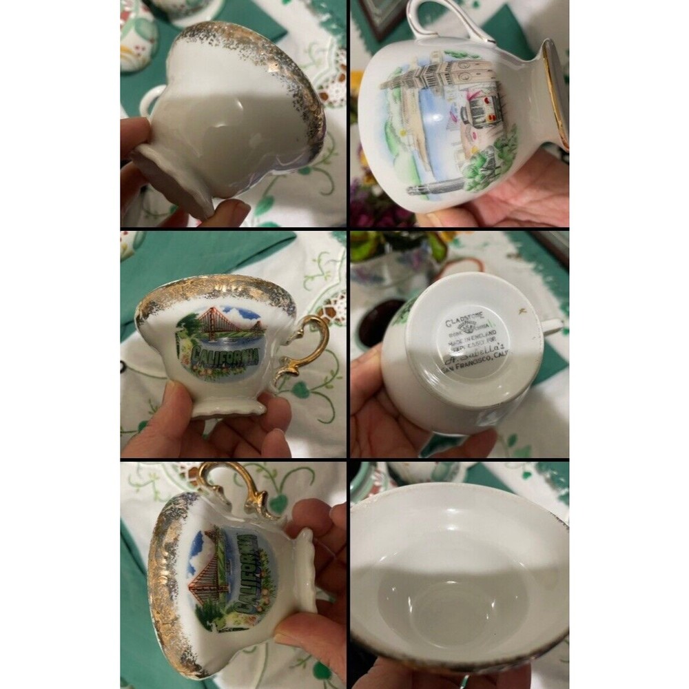 Vintage 2 Rare San Francisco Tea Cups No saucer
